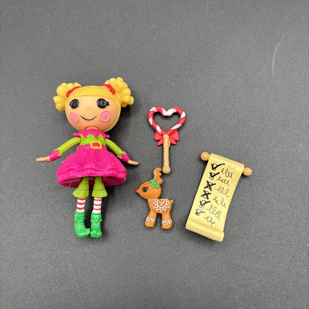 Holly Sleighbells Mini Lalaloopsy Doll Holiday Editions Winter 3" w/ Accessories